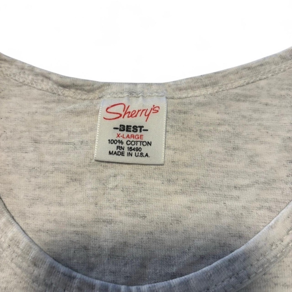 Vintage 90s Mickey Mouse Florida Tank Top Size XL Gray FLAW Boxy Fit - Picture 5 of 5